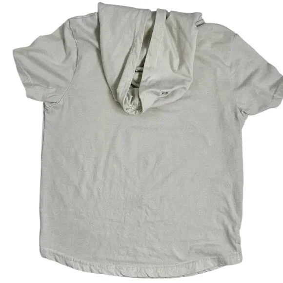 NWOT Boys Light Gray Short Sleeve Graphic Hoodie Baseball is Life - Size YM - Picture 5 of 6